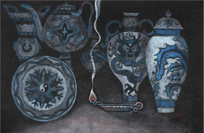 李梅《流风余韵》版画 1996年