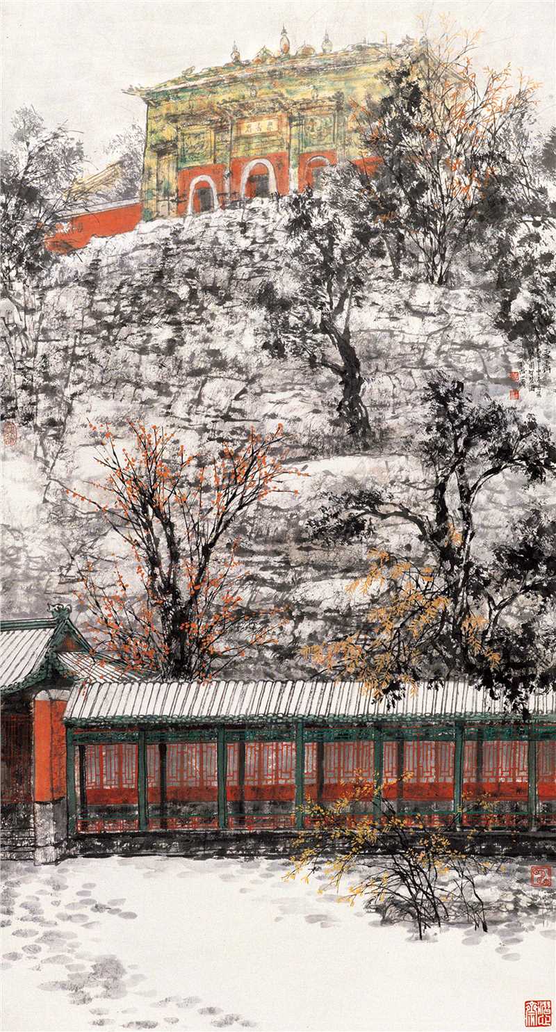 王明明 《雪霁》179×96cm 2004年