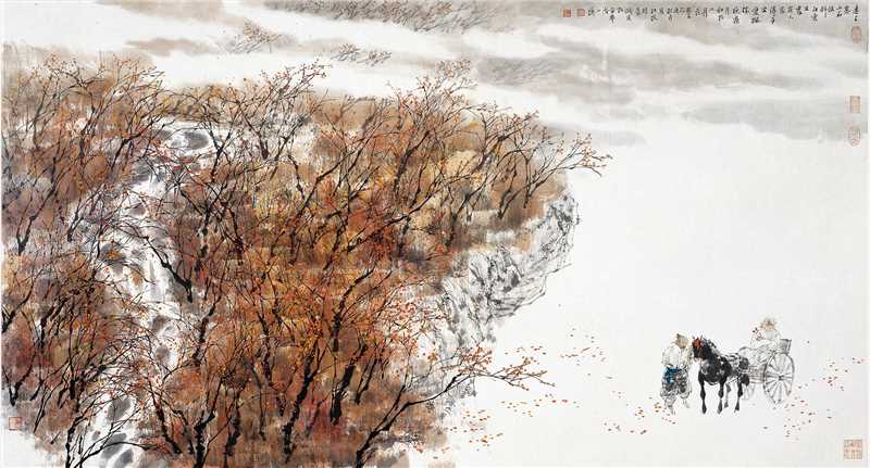 王明明《杜牧诗意》97×180cm 2005年