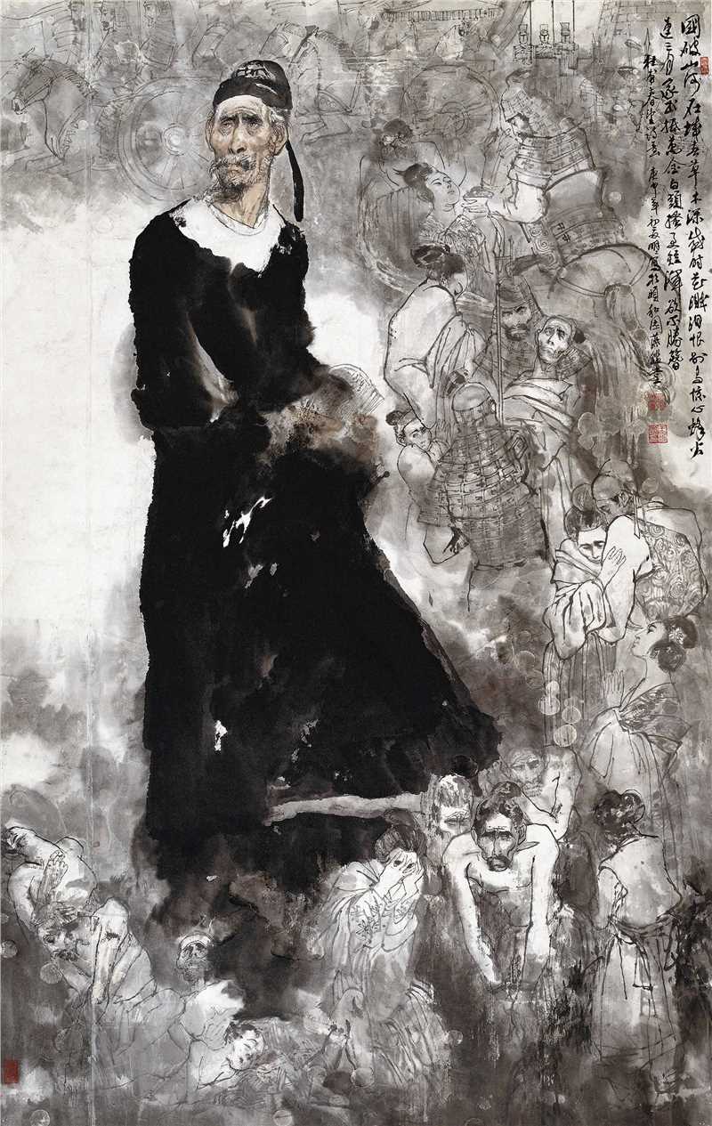 王明明《杜甫》180×100cm 1980年