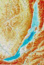 贝加尔湖周边地形图