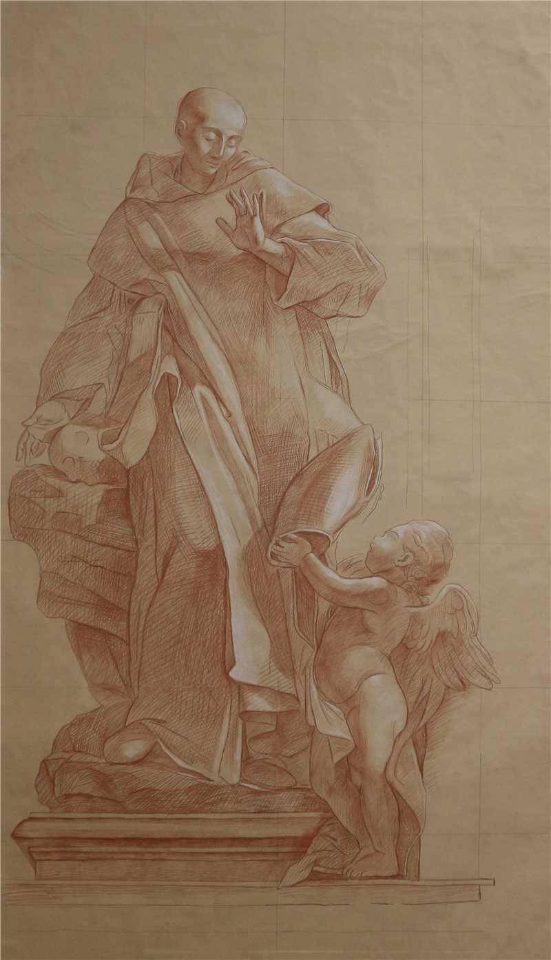 圣布鲁诺素描稿300×400cm 2017