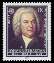巴赫诞辰300周年纪念邮票