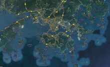 谷歌地图展示的香港