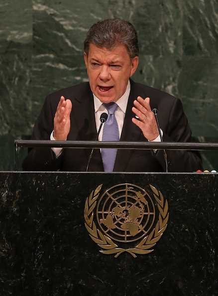 胡安·曼努埃尔·桑托斯总统在联合国发表讲话