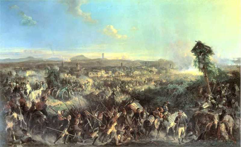 画家А.Коцебу所绘的诺维战役