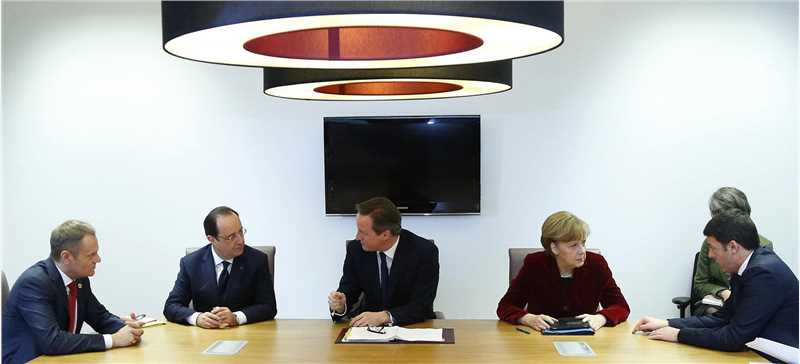 卡梅伦与欧盟领导人