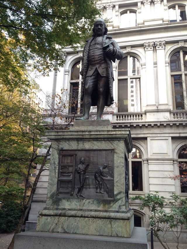 波士顿的本杰明·富兰克林铜像