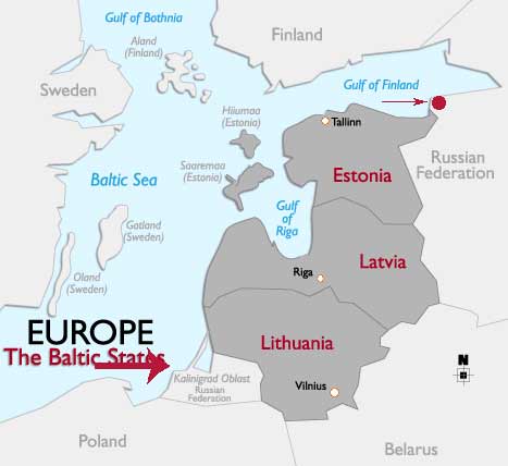 波罗的海三国地图