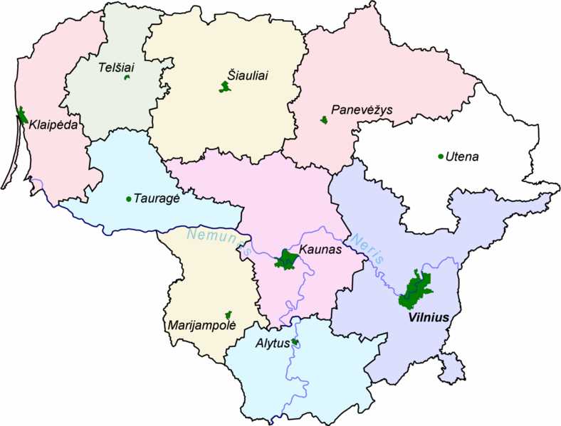 立陶宛地图