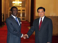 中国和赤道几内亚两国最高元首会面