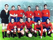 1959年西班牙首发，斯蒂法诺（前排中间）
