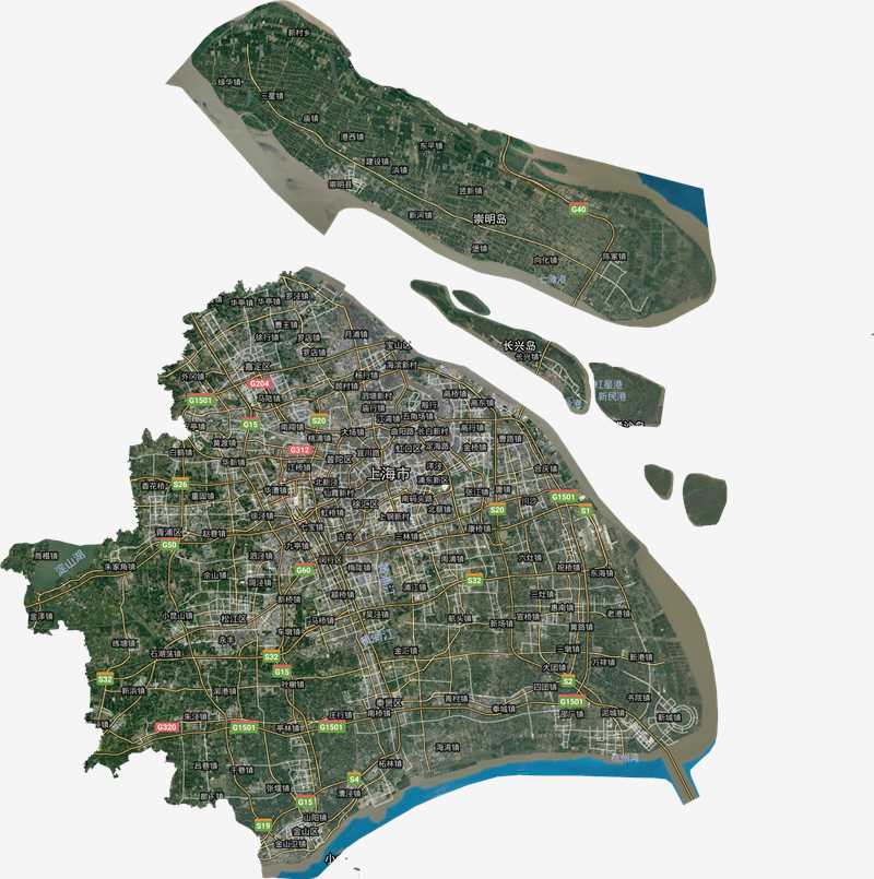 上海市卫星图高清版大图
