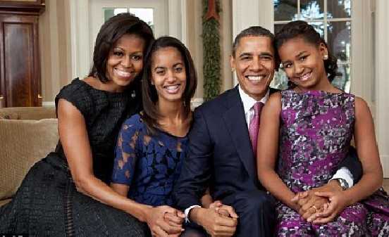 奥巴马和女儿