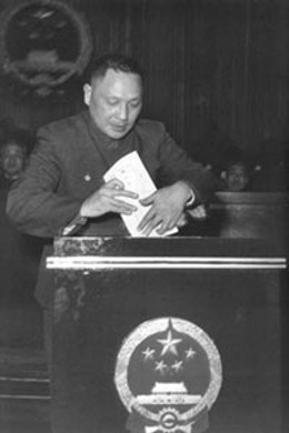 在全国人民代表大会二届一次会议上投票（1959年）
