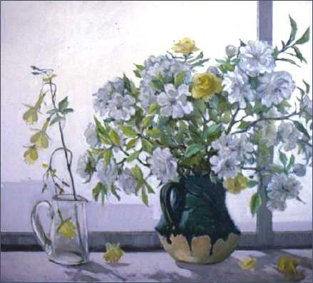 冯真《花》油画 1986年