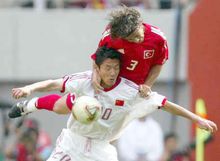 杨晨代表国家队参加2002韩日世界杯