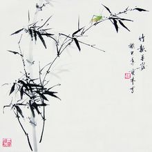 刘宝林国画-竹报平安